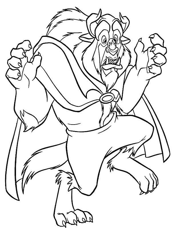 coloriage La bete marche sur la pointe des pattes